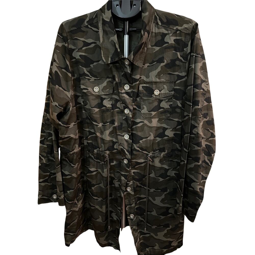 Torrid Camo Twill Anorak Utility Jacket Drawstring Waist Plus Size 3 3X NWOT